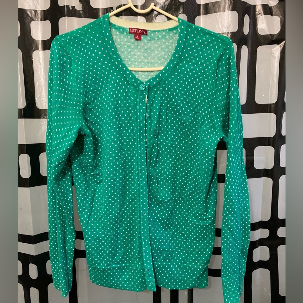 ❌❌SOLD Merona Cardigan Sweater Sz L - Picture 1 of 7